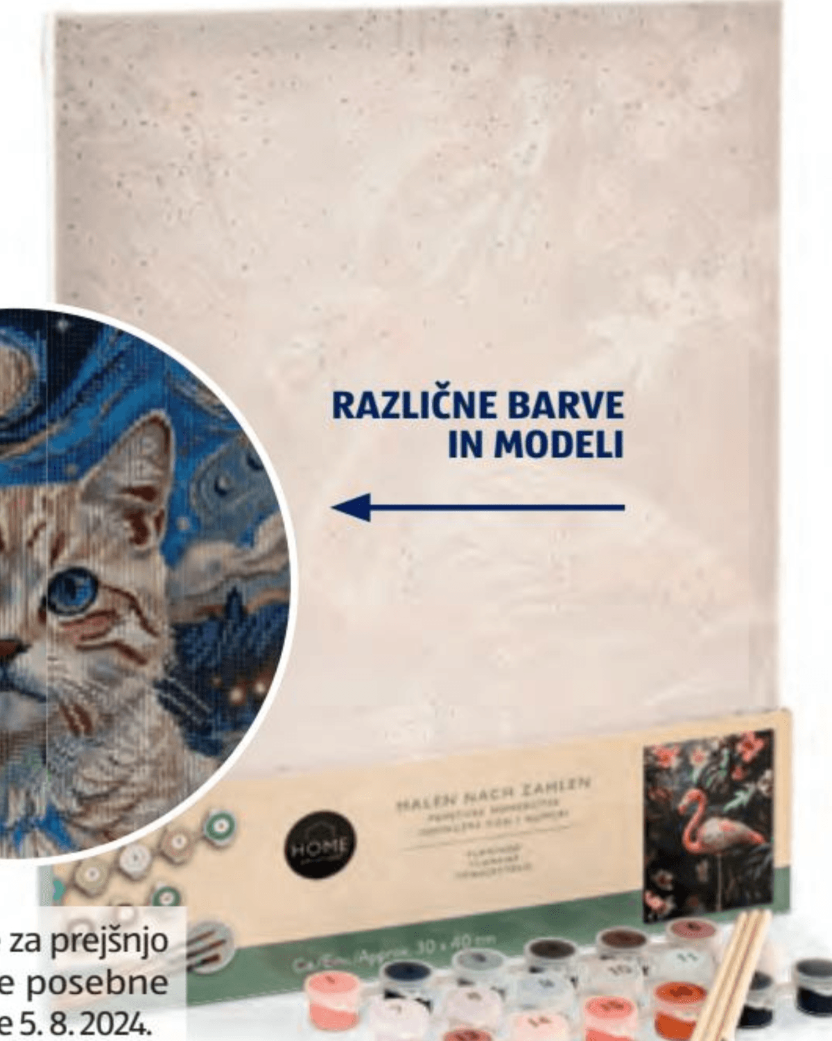 HOME CREATION SLIKANJE PO ŠTEVILKAH/DIAMANTNI MOZAIK Akcija v trgovini Hofer