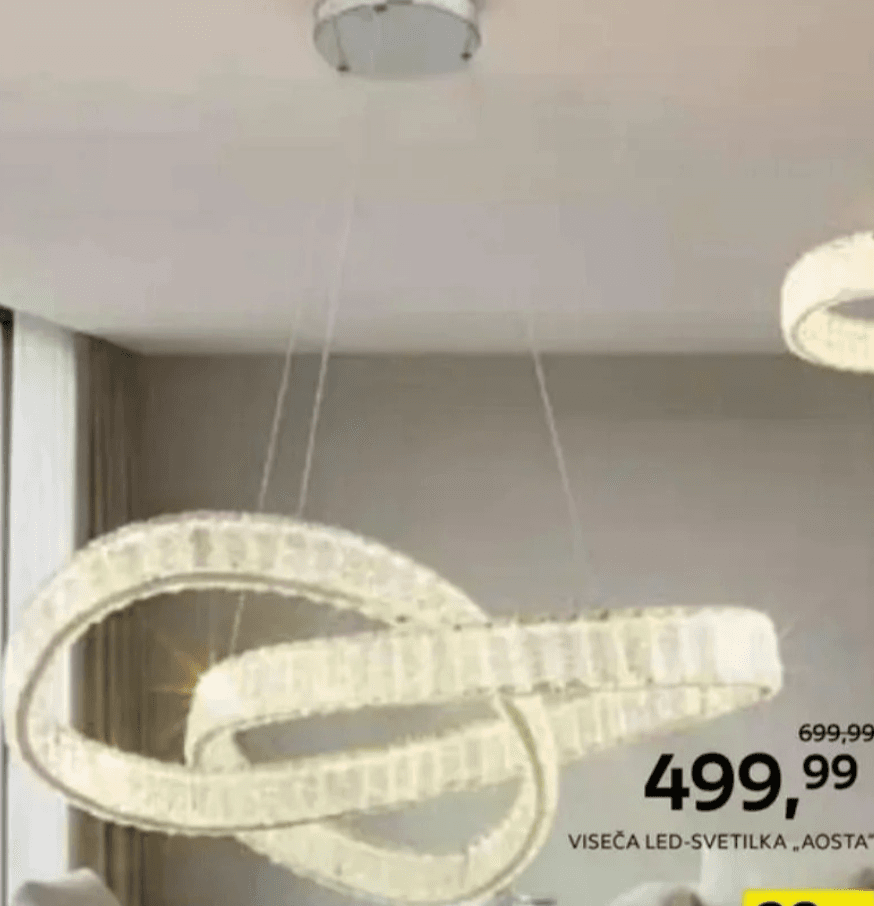 Viseča LED-svetilka "Aosta" Ø 78 cm, v. 120 cm Akcija v trgovini Lesnina