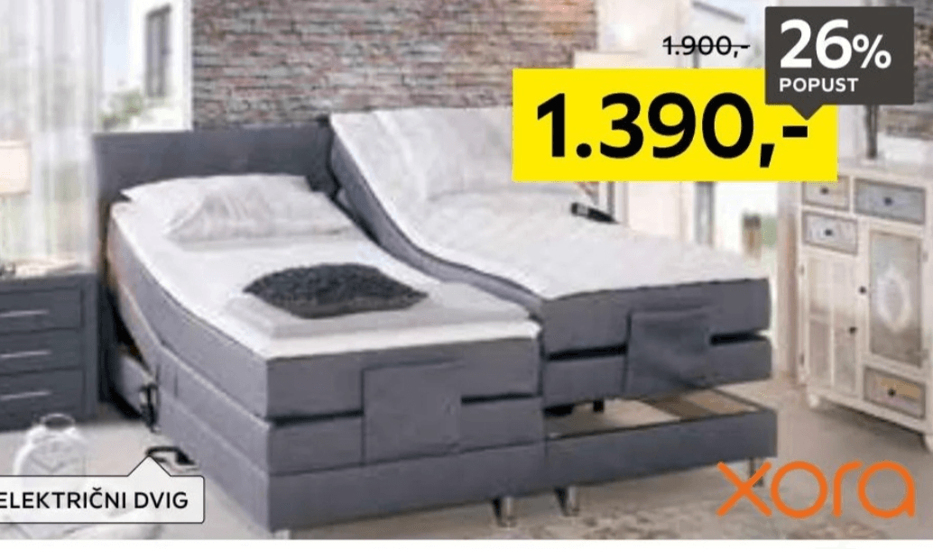 Xora postelja boxspring 180 X 200 cm Akcija v trgovini Lesnina
