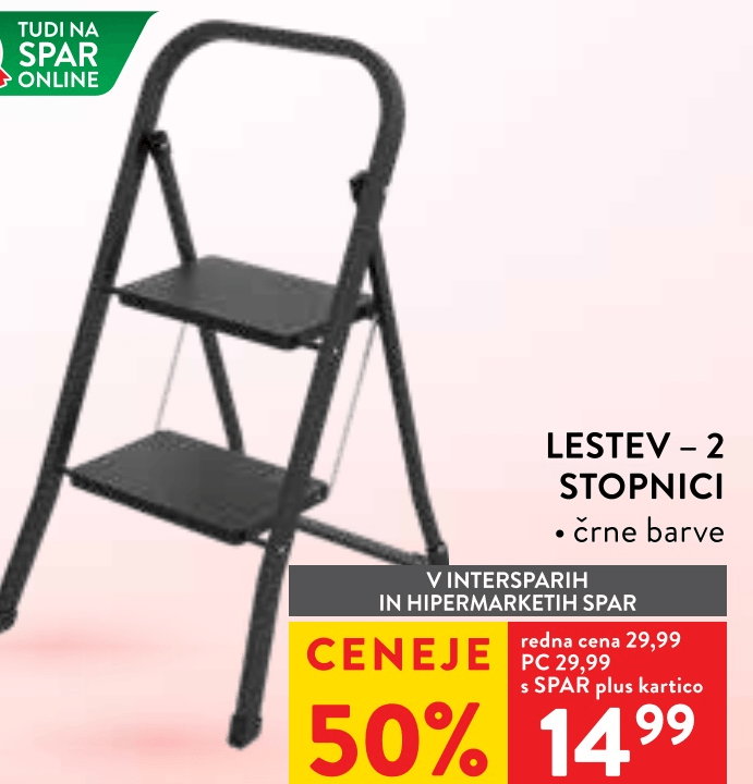 Lestev - 2 stopnici - Akcija v trgovini Spar