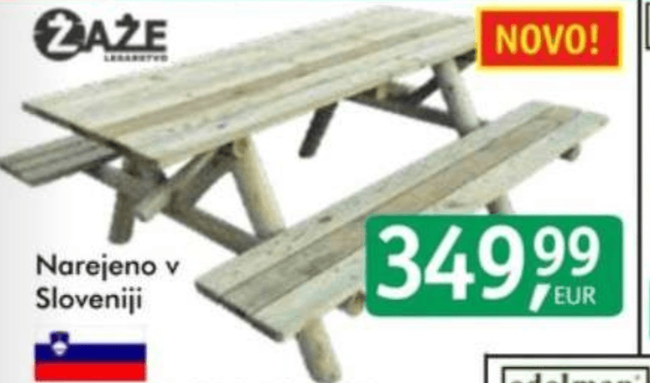 Vrtna garnitura - Akcija v trgovini Jager