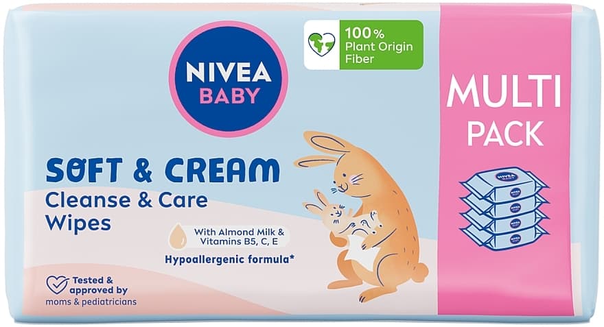 Nivea Baby otroški vlažni robčki 4 x 57 kosov Akcija v trgovini Mueller