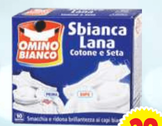 OMINO BIANCO SBIANCA LANA COTONE E SETA 200 g - Akcija v trgovini E.Leclerc