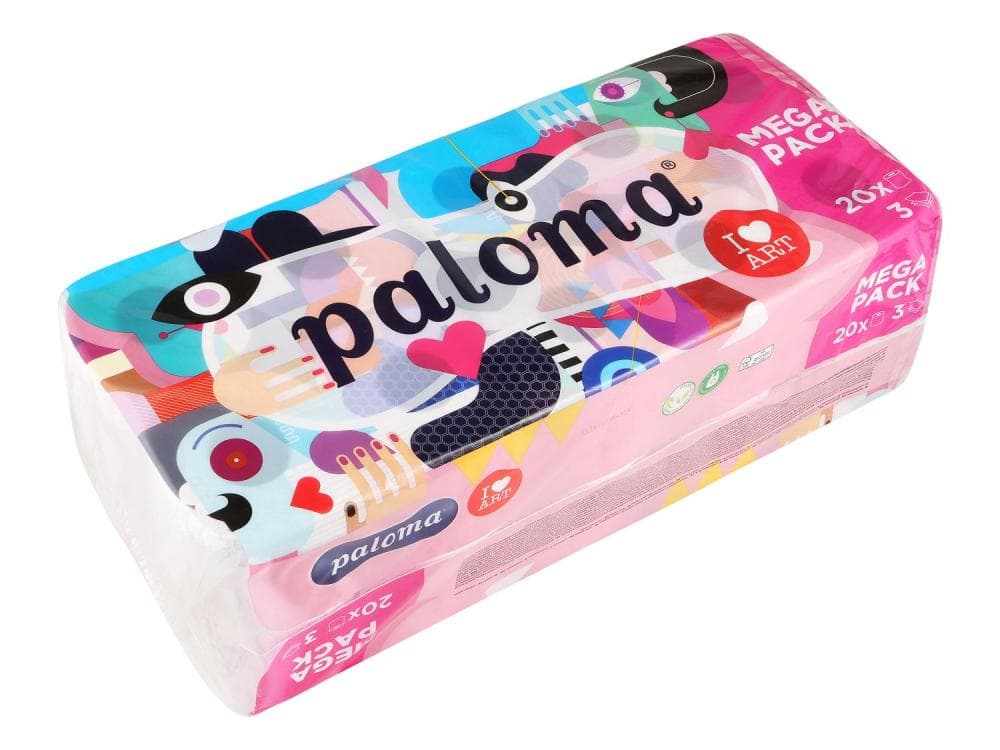 Paloma toaletni papir "I Love Art" 20 rolic Akcija v trgovini Lidl
