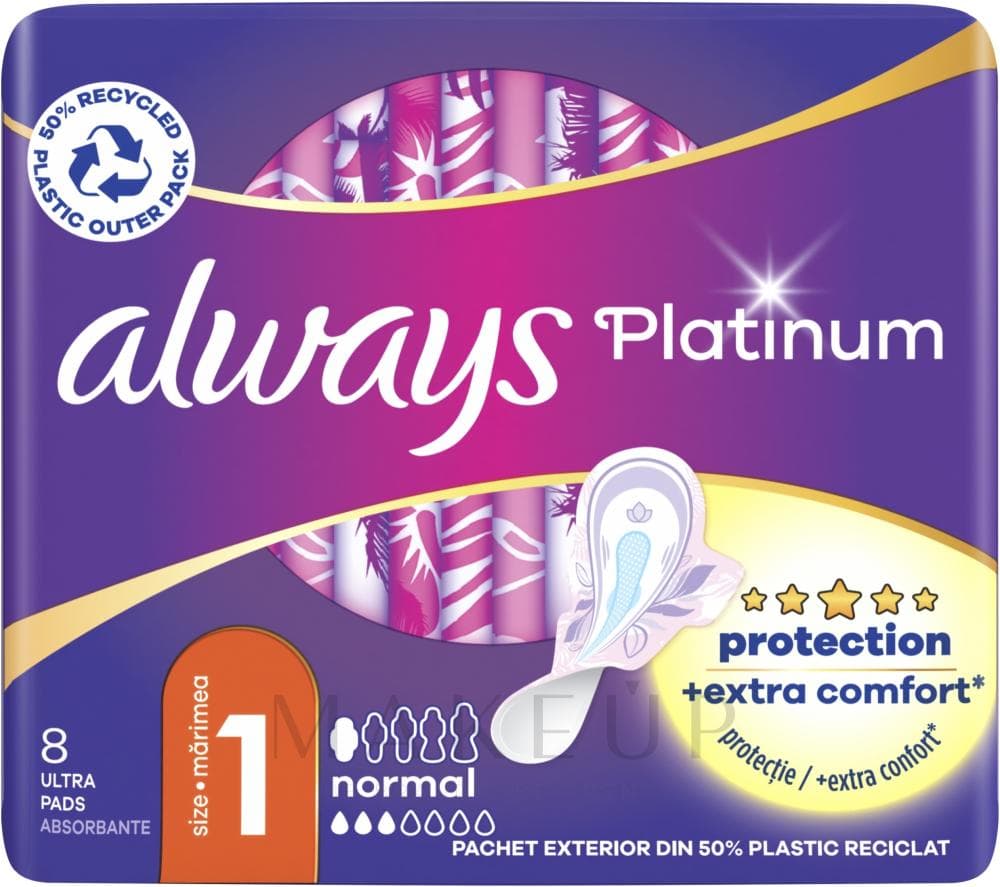 Higienski vložki Always Ultra Duo, Sensitive ali Platinum od 12 do 20 kosov ali DNEVNI VLOŽKI od 44 do 80 kosov Akcija v trgovini E.Leclerc