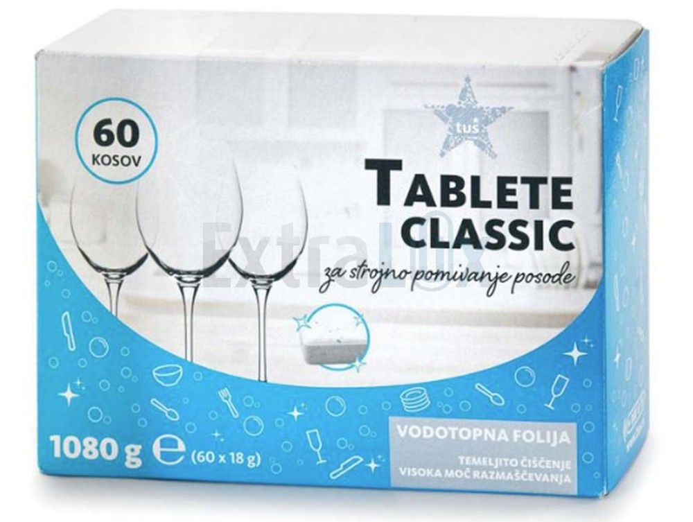 Tablete Classic za strojno pomivanje posode 60 kosov Tuš Akcija v trgovini Tuš