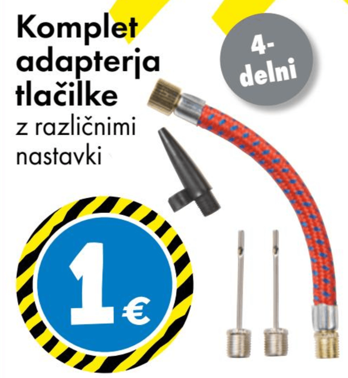 Komplet adapterja tlačilke 4-delni - Akcija v trgovini Tedi