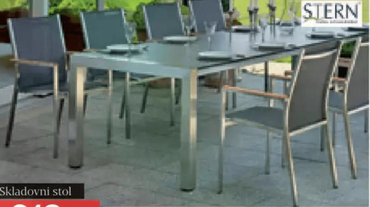 Skladovni stol - Akcija v trgovini Rutar