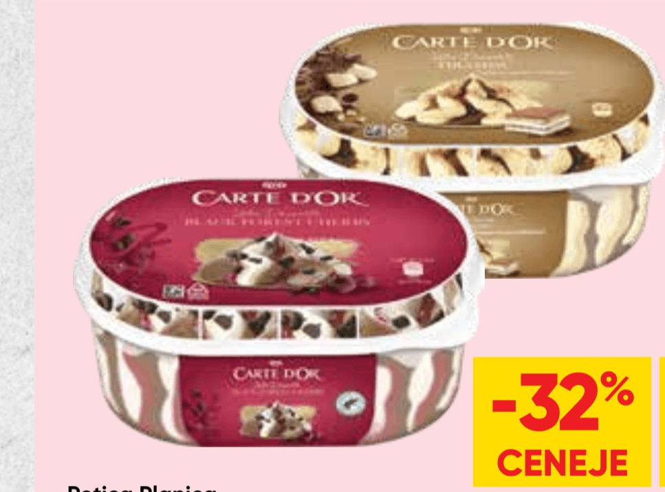 Sladoled Carte d'Or 825 ml Akcija v trgovini Tuš