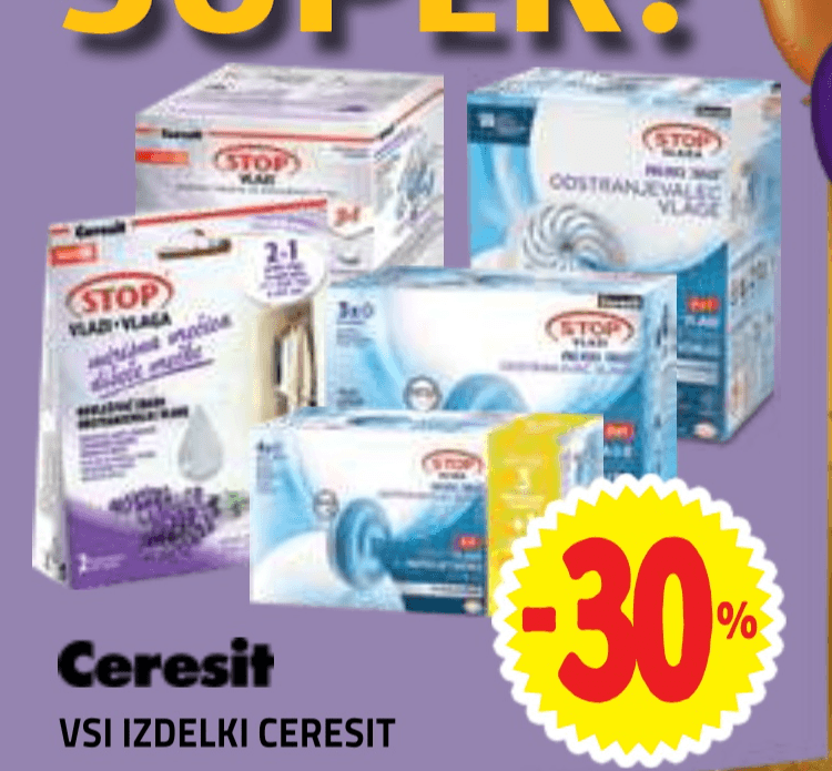 Ceresit izdelki Akcija v trgovini E.Leclerc