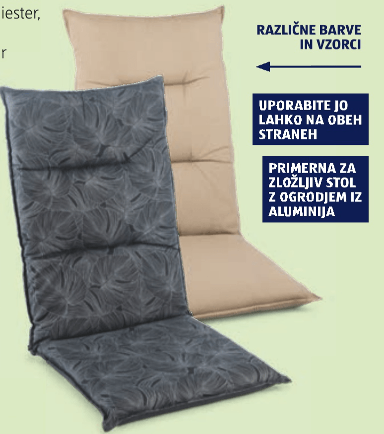 BLAZINA ZA STOL Z VISOKIM NASLONJALOM BELAVI - Akcija v trgovini Hofer