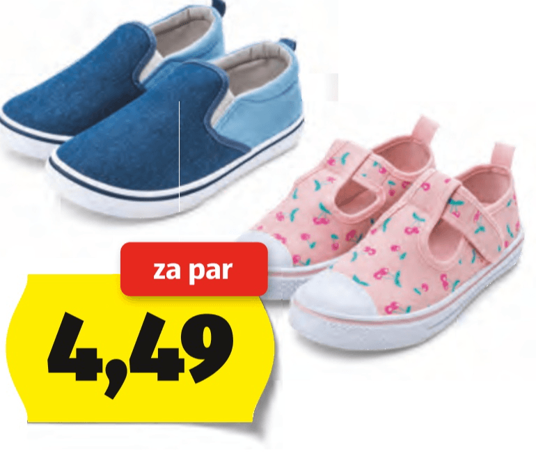 Otroški platneni copati LILY & DAN Akcija v trgovini Hofer