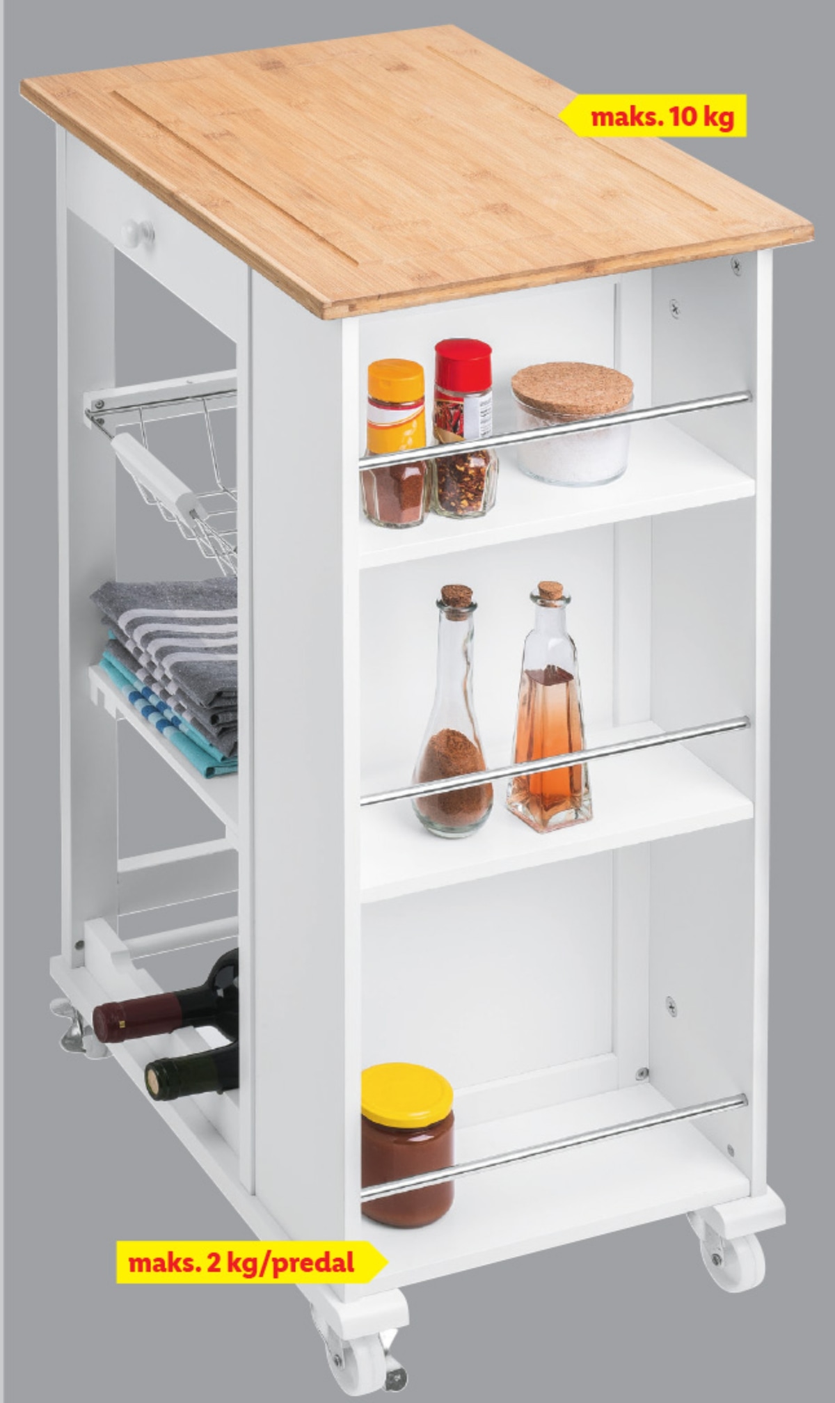 LIVARNO Kuhinjski voziček - Akcija v trgovini Lidl