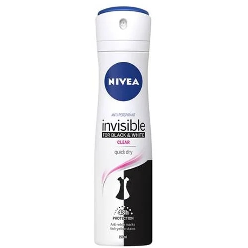 NIVEA Black & White Invisible Authentic dezodorant v spreju 150 ml Akcija v trgovini Dm