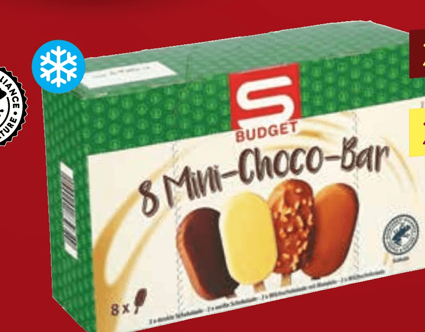 S Budget sladoledne mini palčke 8 x 50 ml Akcija v trgovini Spar