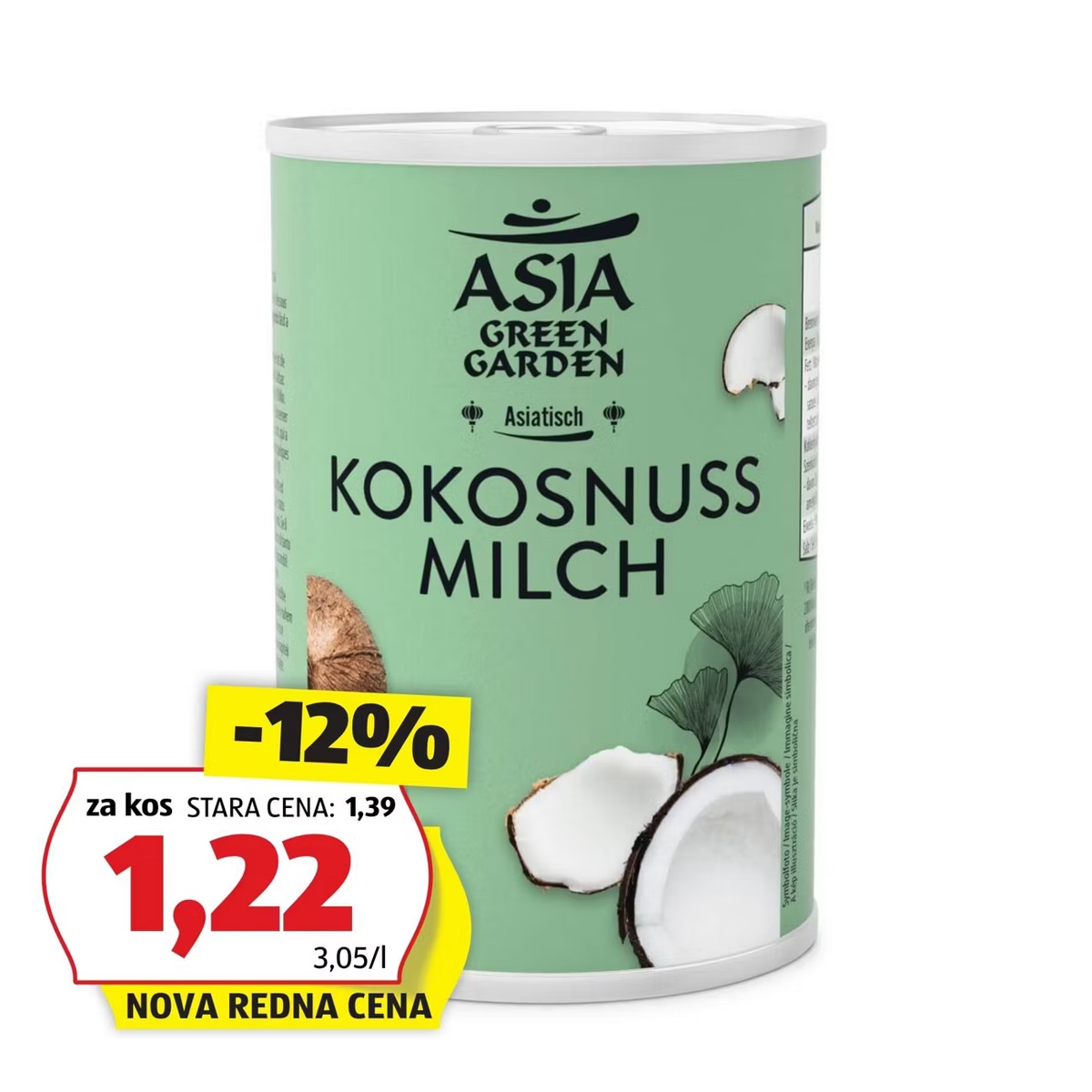 ASIA GREEN GARDEN Kokosov napitek 400 ml - Akcija v trgovini Hofer