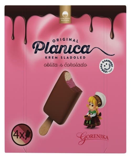 Sladoled na palčki Planica 4 x 120 ml Akcija v trgovini Tuš