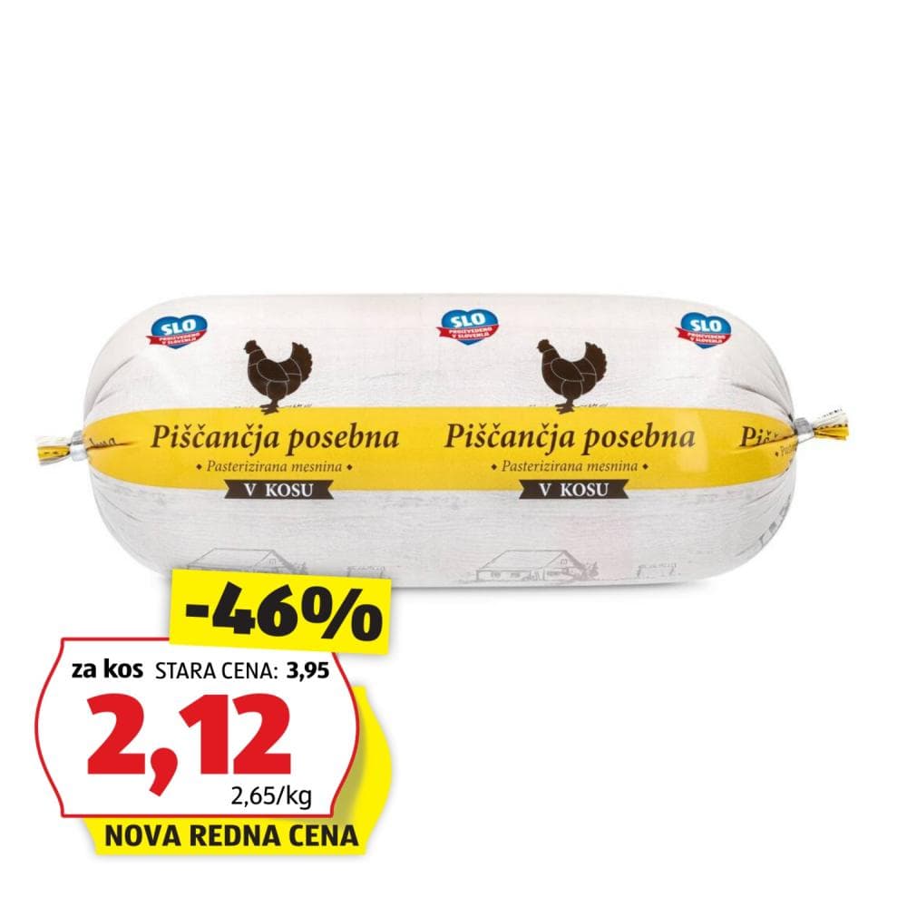Piščančja posebna klobasa 800 g Akcija v trgovini Hofer