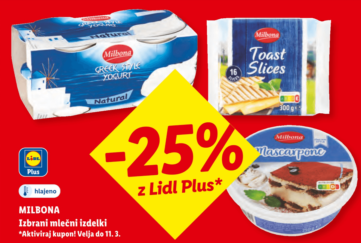 Mascarpone 250 g Milbona - Akcija v trgovini Lidl
