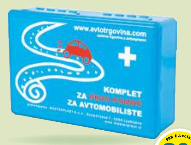 Komplet prva pomoč za avtomobiliste Akcija v trgovini E.Leclerc