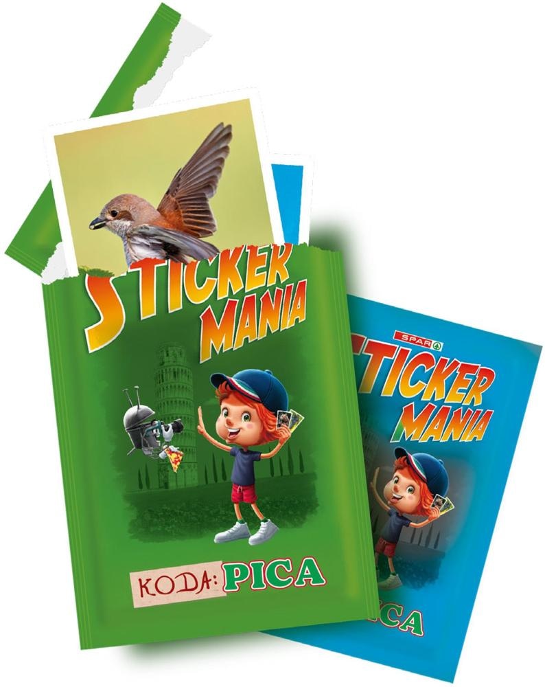 Paket sličic Sticker Mania 5 sličic SPAR - Akcija v trgovini Spar
