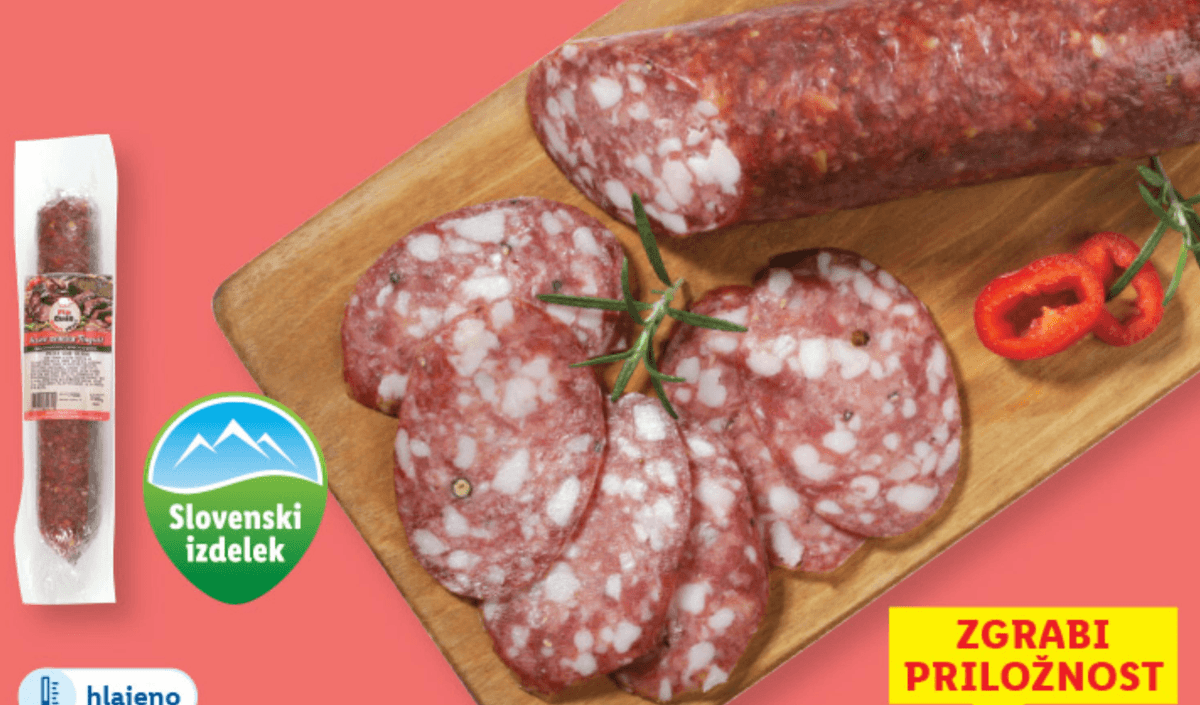 Kmečka suha salama 500 g Fingušt Akcija v trgovini Lidl