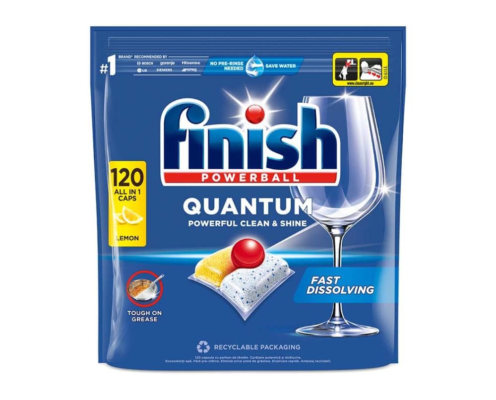 Finish Quantum All in 1 Lemon Sparkle 120/1 Akcija v trgovini E.Leclerc