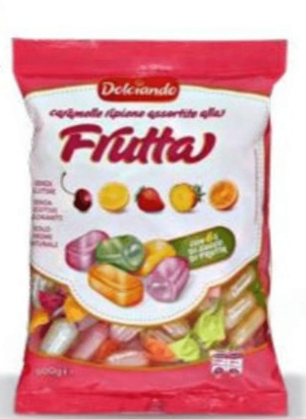 Dolciando polnjeni sadni bonboni Frutta 500 g Akcija v trgovini Eurospin