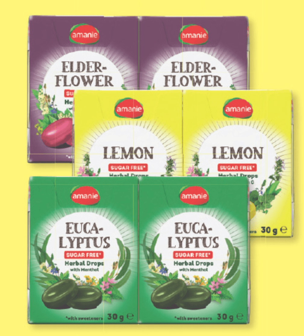 Amanie Zeliščni bonboni 60 g - Akcija v trgovini Lidl