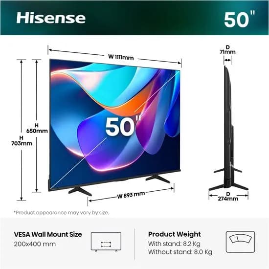 TV LED Hisense A6S 126 cm Akcija v trgovini Pevex