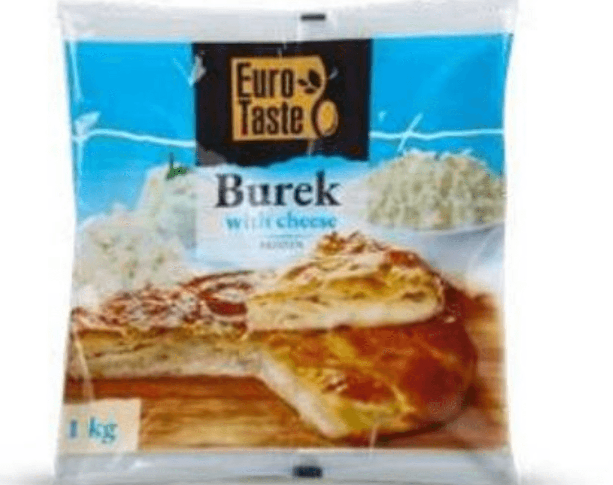 Euro Taste burek s sirom, okrogel 1 kg Akcija v trgovini Eurospin