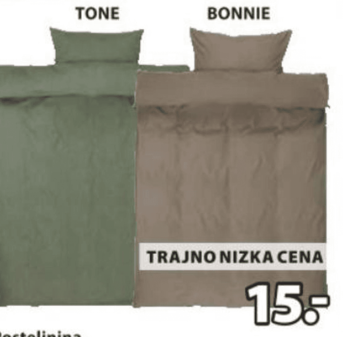 Posteljnina 140x220 cm Akcija v trgovini Jysk