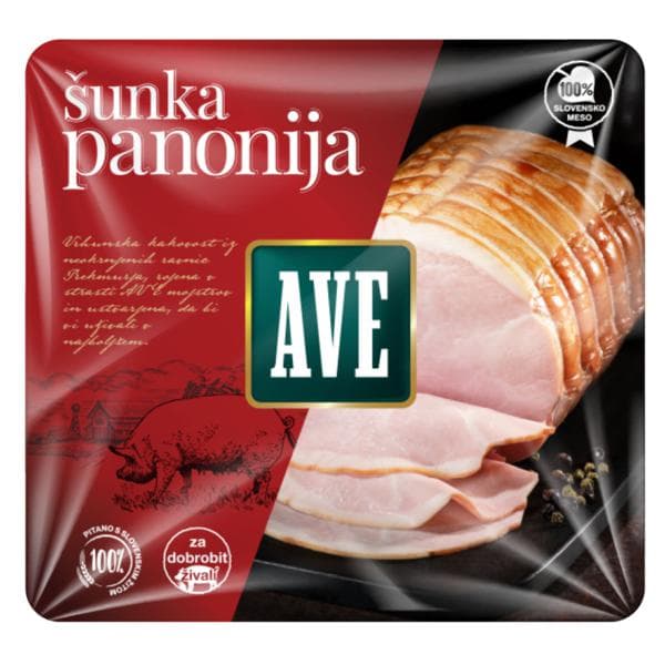 Narezek šunka Ave Panonija 100 g Akcija v trgovini Mercator