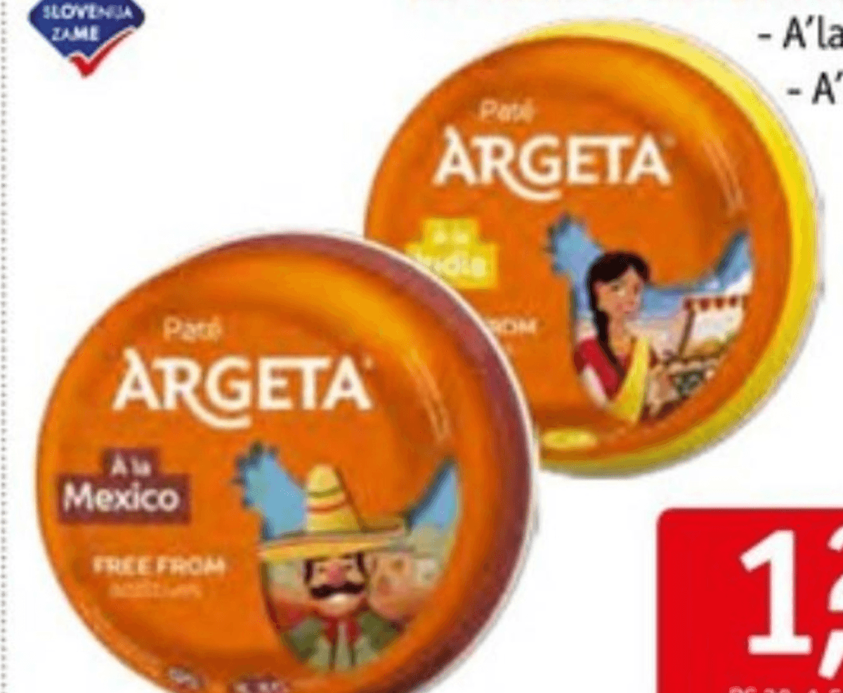 Kokošja pašteta Argeta 95 g Akcija v trgovini Jager