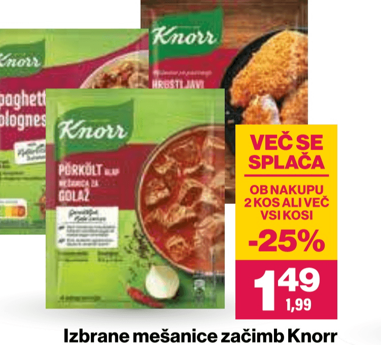 Izbrane mešanice začimb Knorr - Akcija v trgovini Mercator