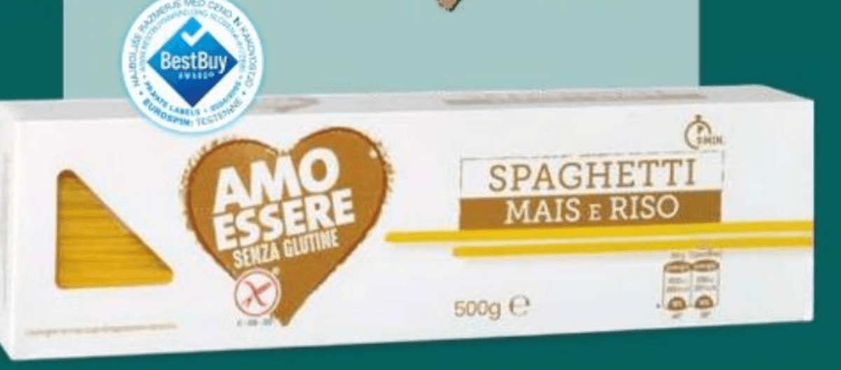 TESTENINE ŠPAGETI 500 g AMO ESSERE Akcija v trgovini Eurospin