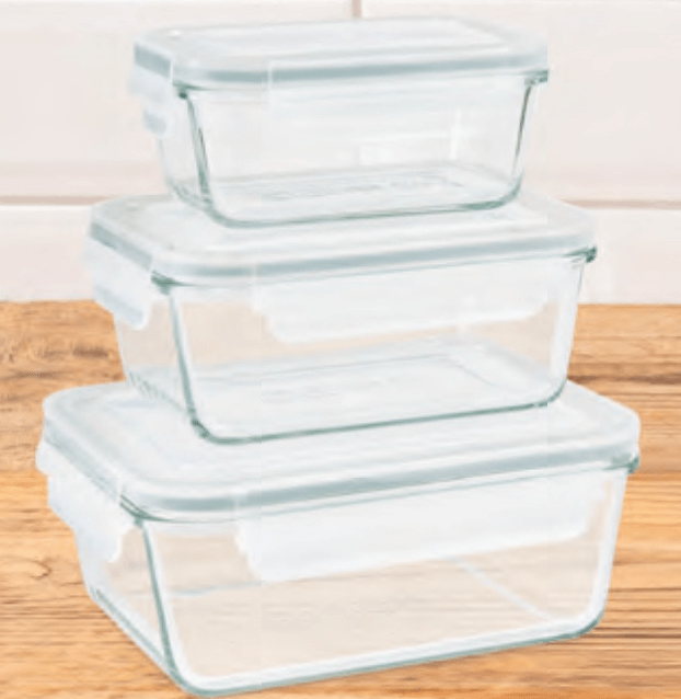 Steklene posode za shranjevanje 3 kosi - Akcija v trgovini Hofer