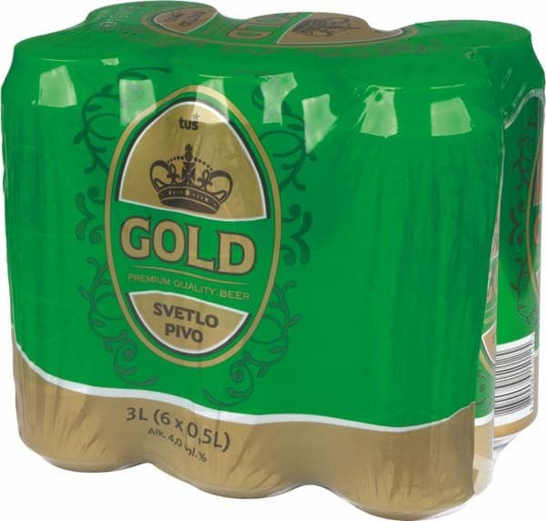 Svetlo pivo Gold 6 x 0,5 l Tuš Akcija v trgovini Tuš