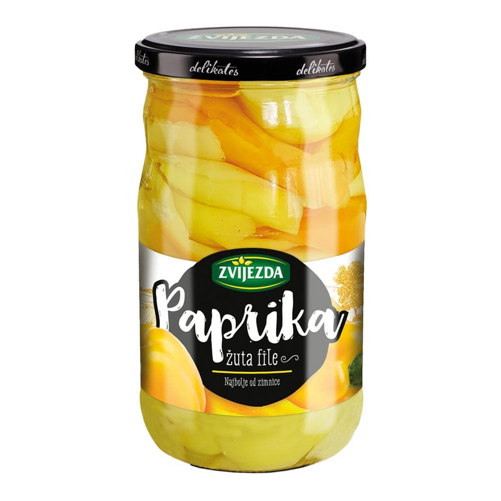Rumena paprika fileji Zvijezda 670 g Akcija v trgovini Mercator