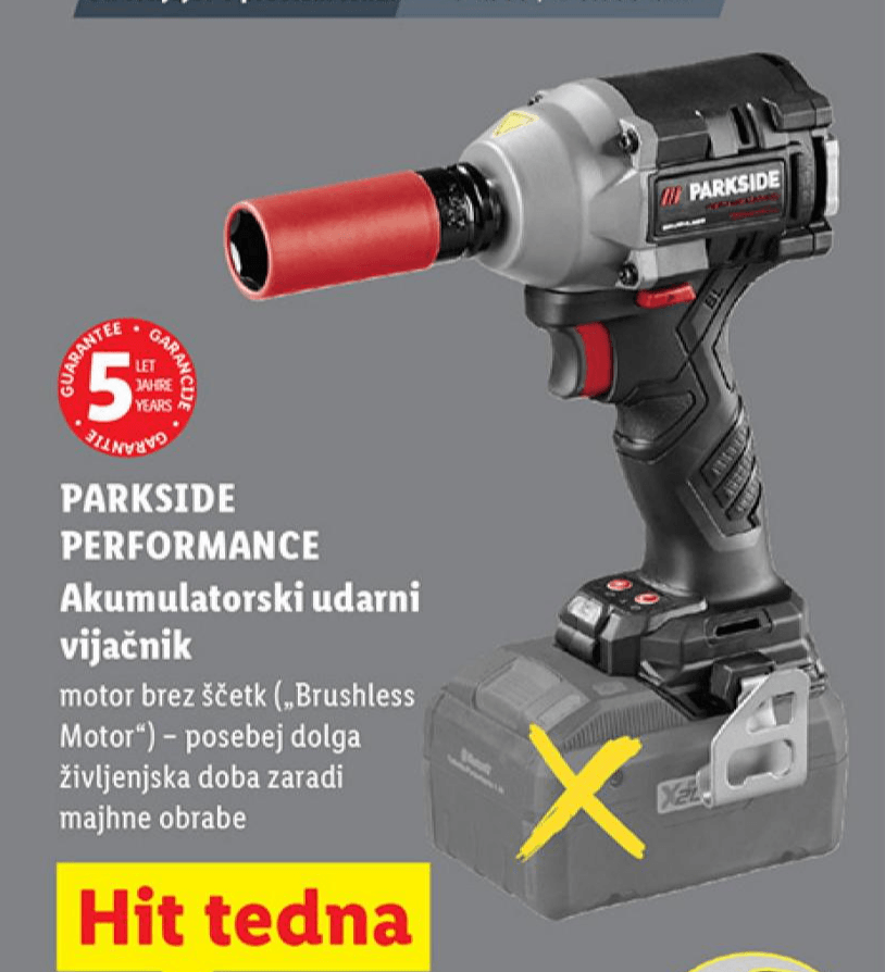 Parkside Performance Akumulatorski udarni vijačnik - Akcija v trgovini Lidl