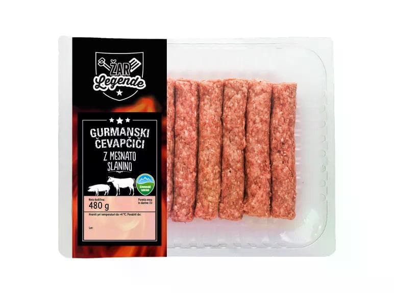 Žar legende sveži gurmanski čevapčići 480 g Akcija v trgovini Lidl