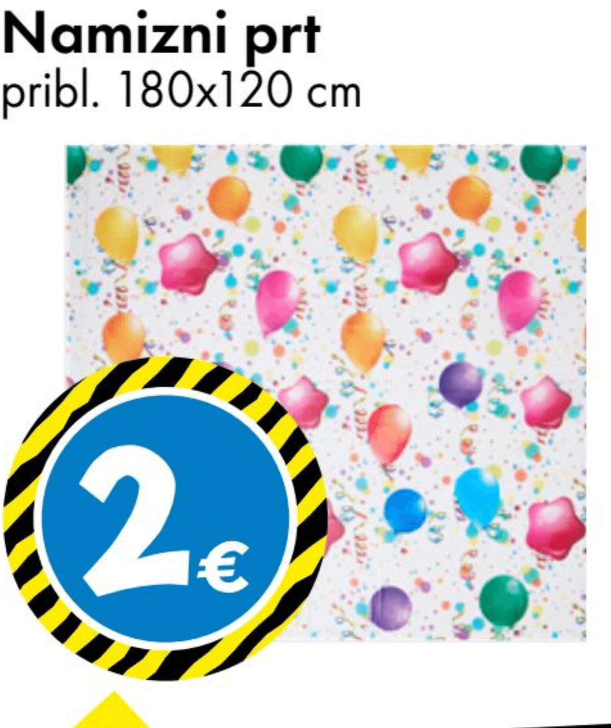 Namizni prt - Akcija v trgovini Tedi