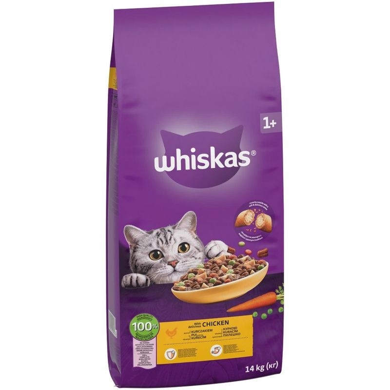 Whiskas suha hrana za mačke 1+ leto s piščancem 1,9 kg Akcija v trgovini Mueller