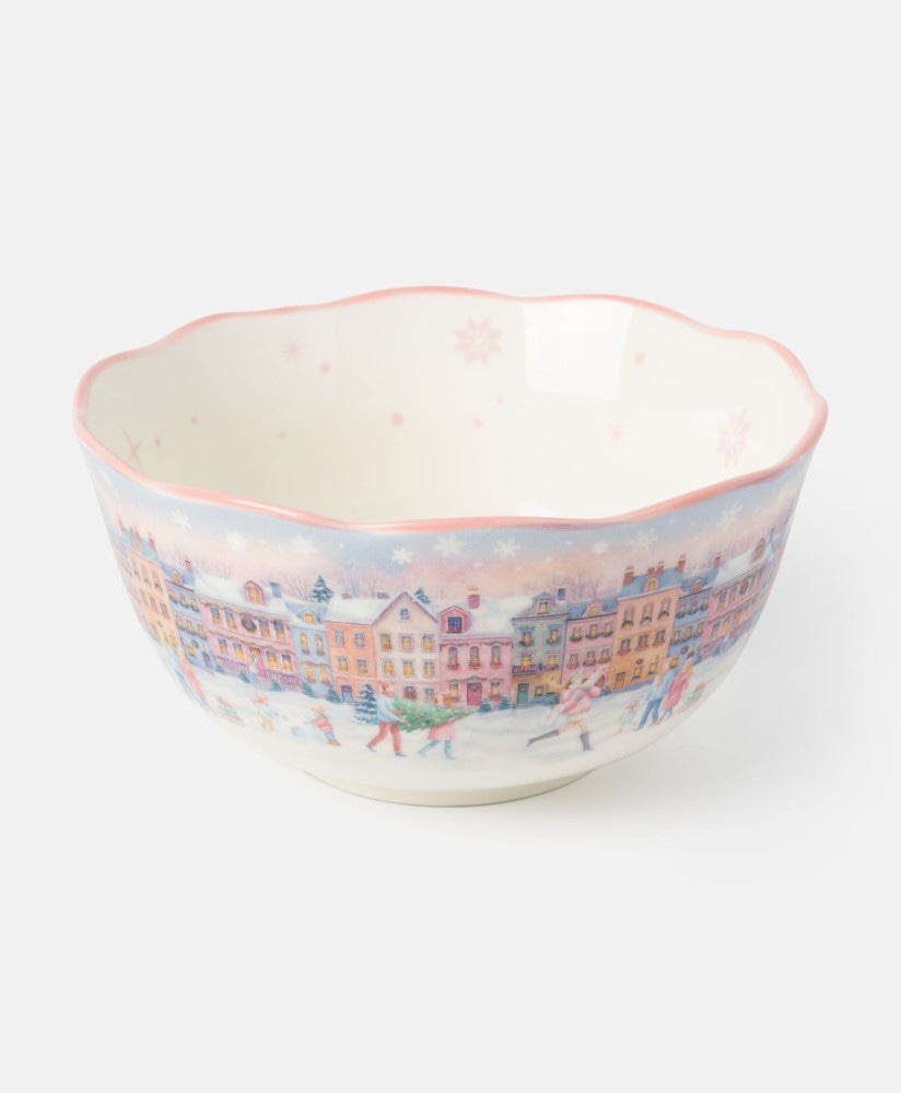 Pastelna skleda z motivom prazničnega mesta 15 cm Akcija v trgovini Pepco