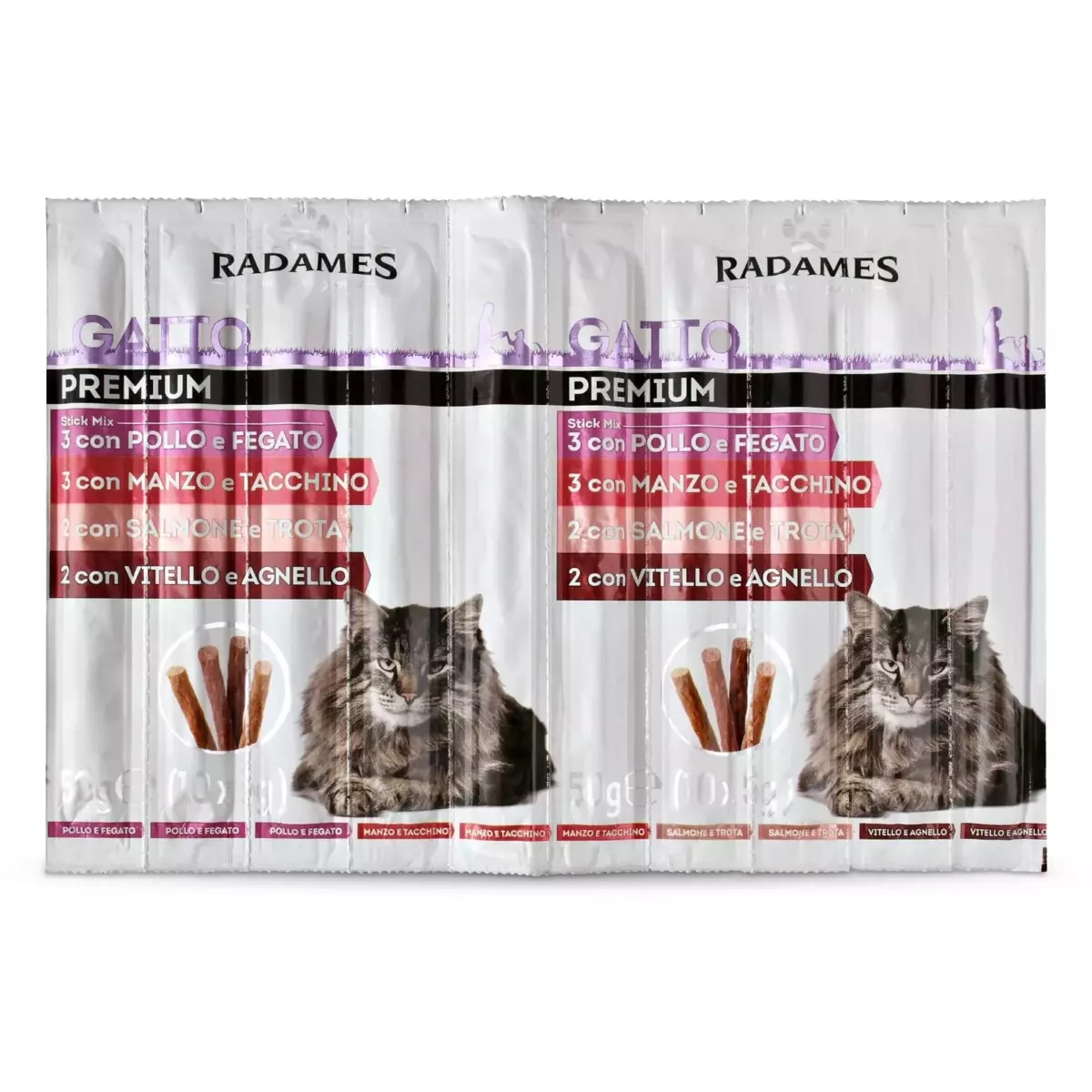 Radames Gatto Premium mousse za mačke z različnimi okusi 8 x 85 g Akcija v trgovini Eurospin
