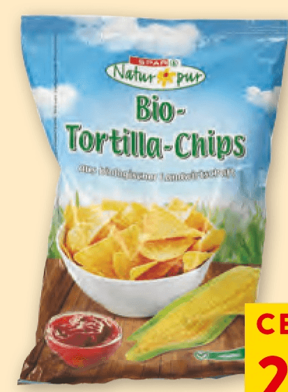 Bio tortilla čips 125 g SPAR Natur pur Akcija v trgovini Spar