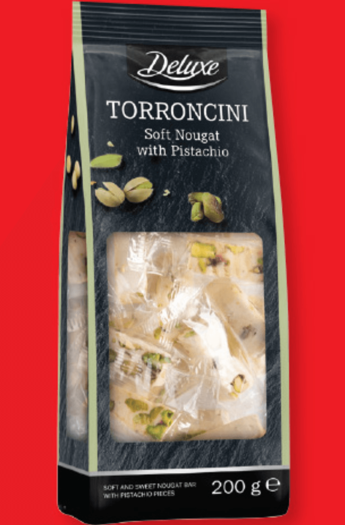 Deluxe Mehki nugat „Torroncini“ s pistacijo 200 g - Akcija v trgovini Lidl