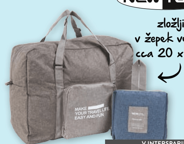 Potovalna zložljiva torba New York - Akcija v trgovini Spar