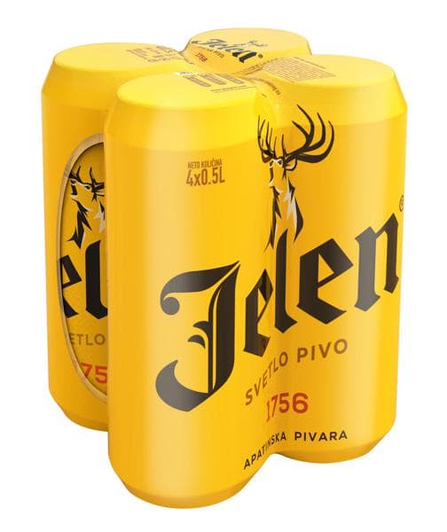 Jelen svetlo pivo 4x 0,5 l Akcija v trgovini E.Leclerc