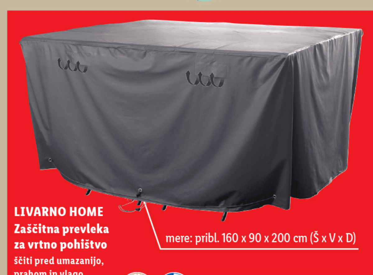 LIVARNO HOME Zaščitna prevleka za vrtno pohištvo Akcija v trgovini Lidl
